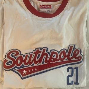 South Pole XXL Tee. White,Red and Blue